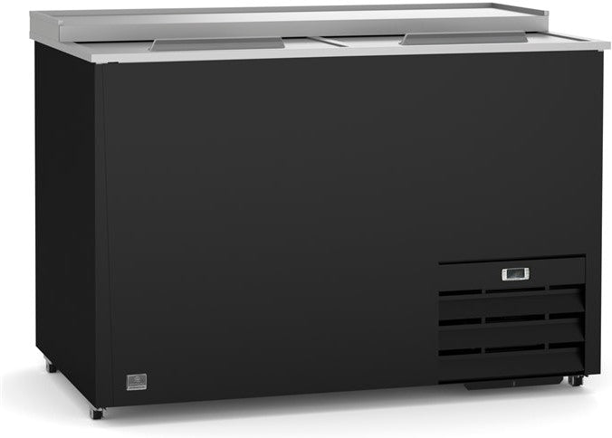 Kelvinator Commercial - 50" Black Bottle Cooler with 2-Door Slide Top - KCHBC50