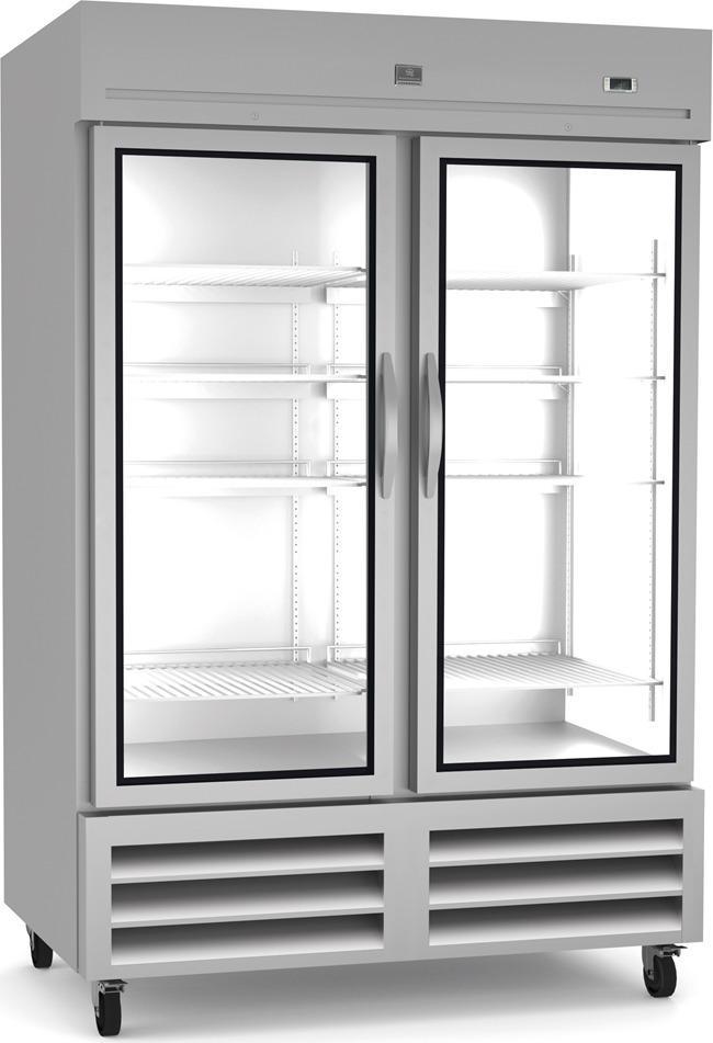 Kelvinator Commercial - 54" Reach-In Refrigerator with 2 Glass Doors - KCHRI54R2GDR