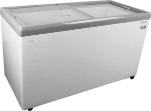 Kelvinator Commercial - 60" Novelty Chest Freezer with Glass Lid & 1 Wire Basket - KCNF140WH