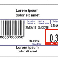 Kilotech - 58 x 40 mm Labels For LE.3k / INTEGRATOR C / KRS 1000PRS /RS or KRS 3000 or LP16 : kg / lb. /100 g - K862049