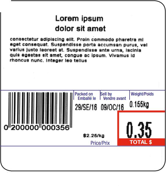 Kilotech - 58 x 60 mm Labels For LE.3k / INTEGRATOR C / KRS3000, LP 16 or KRS 1000 PRS/RS : kg / lb. / 100g - K862050