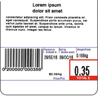 Kilotech - 58 x 60 mm Labels For LE.3k / INTEGRATOR C / KRS3000, LP 16 or KRS 1000 PRS/RS : kg / lb. / 100g - K862050
