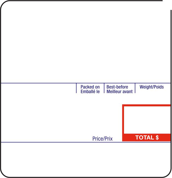 Kilotech - 58 x 60 mm Labels For LE.3k / INTEGRATOR C / KRS3000, LP 16 or KRS 1000 PRS/RS : kg / lb. / 100g - K862050