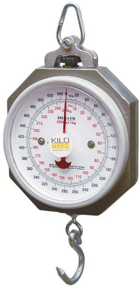 Kilotech - KHS-C3120, 250 lb x 1 lb Industrial Hanging Scale With Large 'J' Hook - K851682