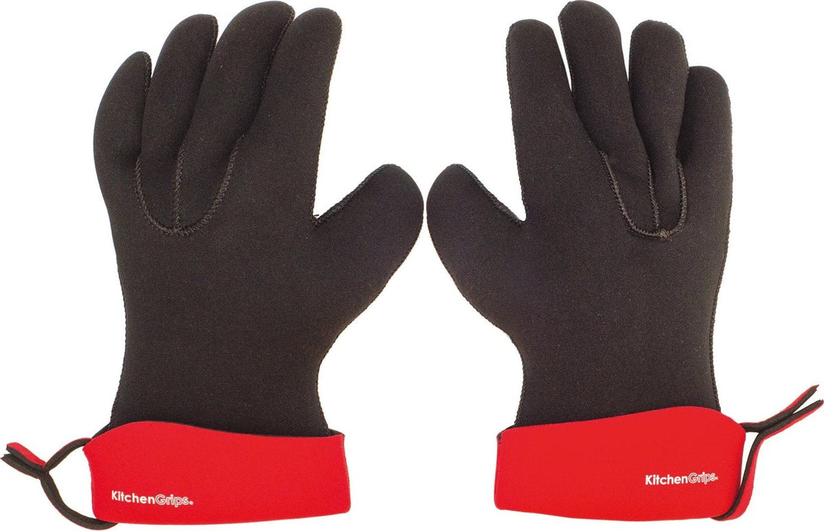 Kitchen Grips - 10.25" Small 5-Finger Chefs Gloves Pair - 100201-11