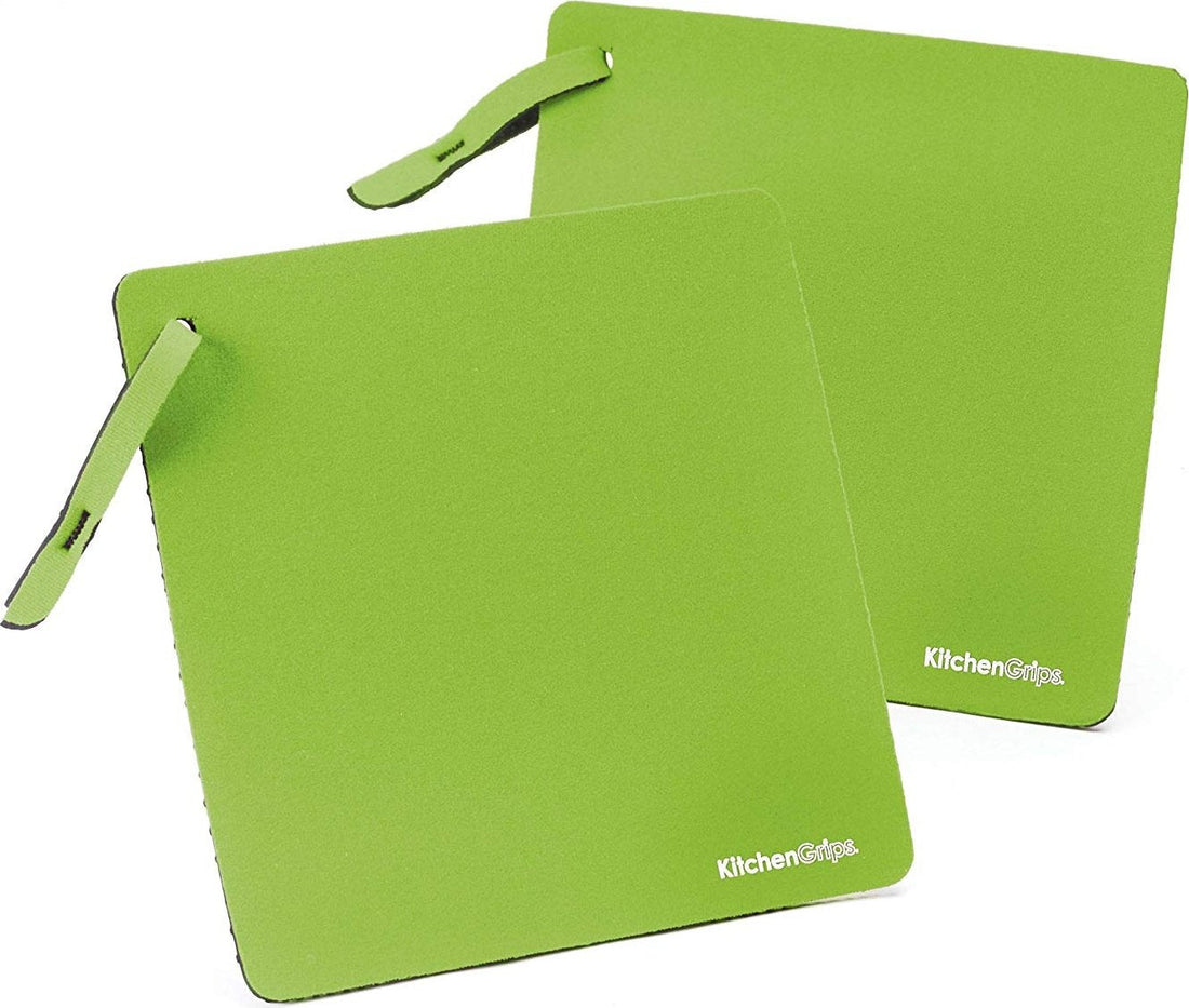 Kitchen Grips - 2 PC 7" Lime/Black Pot Grabber - 110301-22