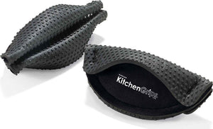 Kitchen Grips - 2 PC Set of 4.5" Black/Black Short Handle Holder - 110501-10