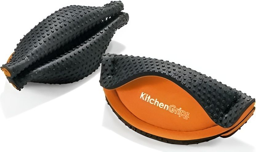 Kitchen Grips - 2 PC Set of 4.5" Orange/Black Short Handle Holder - 110501-27