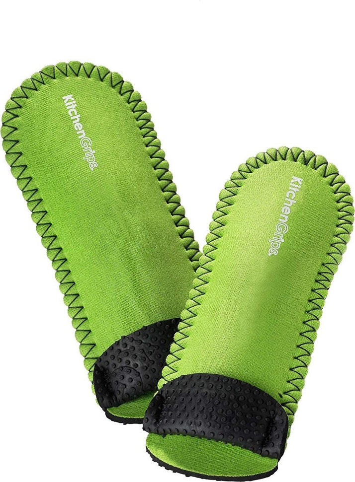 Kitchen Grips - 6-7" Deluxe Pan Handle Holder Black/Lime 2 PC Set - 110504-22