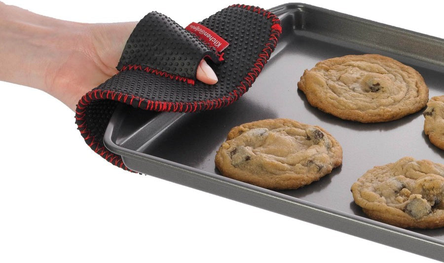 Kitchen Grips - 8.75x6" Black Pot Grabber With Finger Loop - 110307-11 - DISCONTINUED