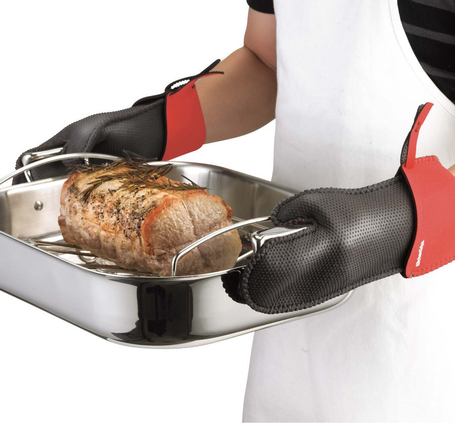 Kitchen Grips - Cherry/Black Large Chef's Mitt - 110116-11