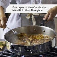 KitchenAid - 10 PC 5-Ply Clad Polished Stainless Steel Cookware Set - 30001-TF05 - ETA JUNE