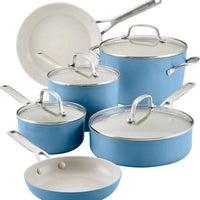 KitchenAid - 10 PC Blue Velvet Hard Anodized Ceramic Cookware Set - 84830-T - DISCONTINUED