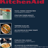 KitchenAid - 10 PC Pistachio Hard Anodized Ceramic Cookware Set - 84825-T - DISCONTINUED