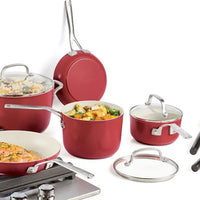 KitchenAid - 10-Piece Empire Red Cookware Set - 12662-T