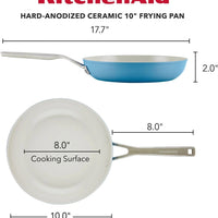 KitchenAid - 10"/25cm Blue Velvet Hard Anodized Ceramic Fry Pan - 84831-T - DISCONTINUED