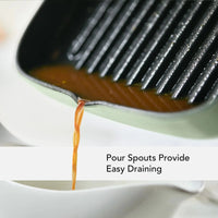 KitchenAid - 11" Pistachio Enameled Cast Iron Grill Pan - 48692-CF05