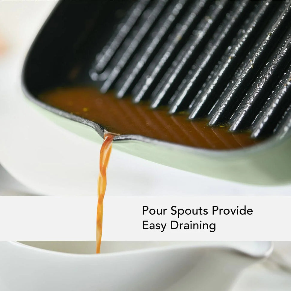 KitchenAid - 11" Pistachio Enameled Cast Iron Grill Pan - 48692-CF05 - DISCONTINUED