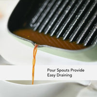 KitchenAid - 11" Pistachio Enameled Cast Iron Grill Pan - 48692-CF05 - DISCONTINUED