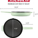 KitchenAid - 12" Pistachio Enameled Cast Iron Fry Pan/Skillet with Helper Handle and Pour Spouts - 48553