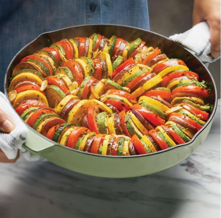 KitchenAid - 12" Pistachio Enameled Cast Iron Fry Pan/Skillet with Helper Handle and Pour Spouts - 48553 - DISCONTINUED