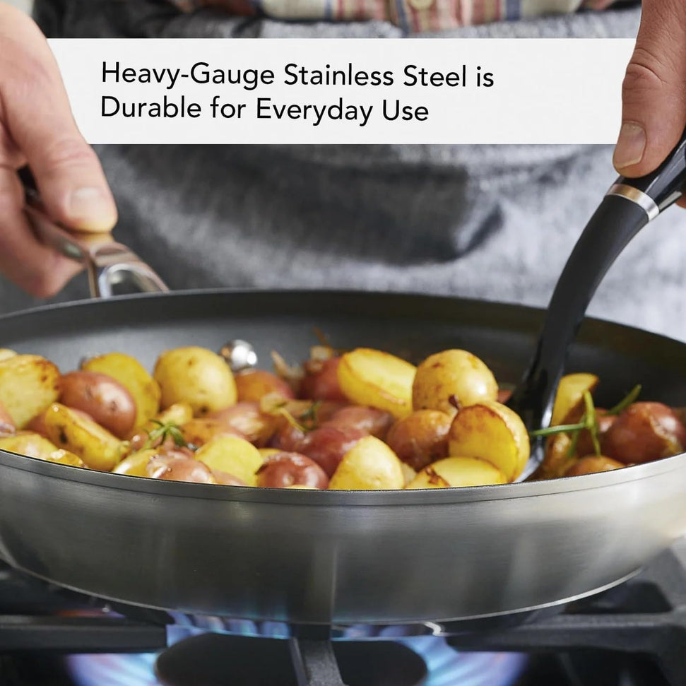KitchenAid - 12”/30cm 3-Ply Base Stainless Steel Nonstick Frying Pan - 71010-TF05