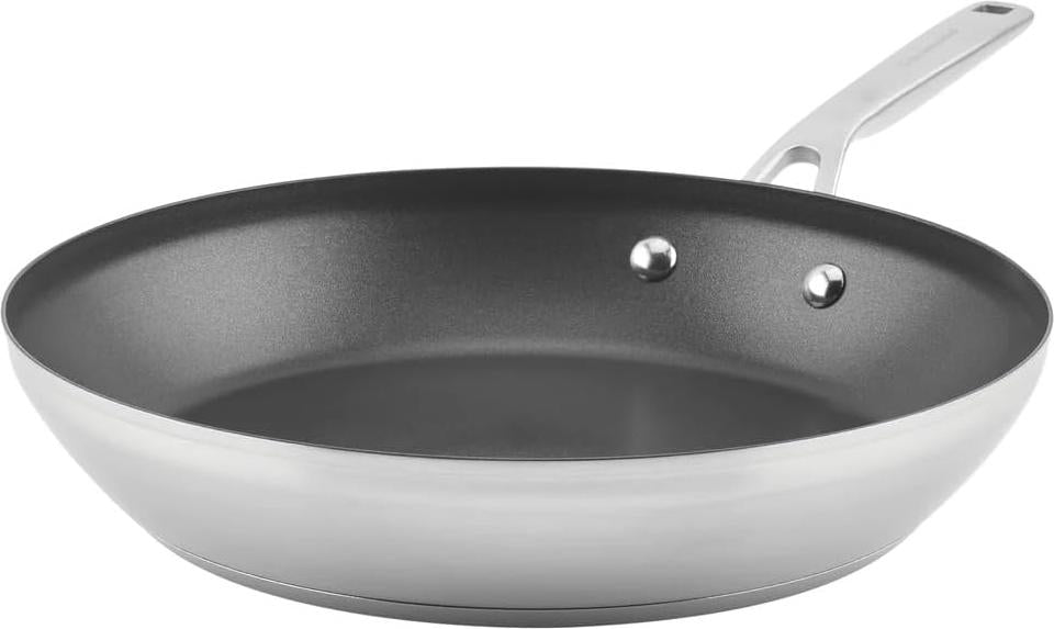 KitchenAid - 12”/30cm 3-Ply Base Stainless Steel Nonstick Frying Pan - 71010-TF05