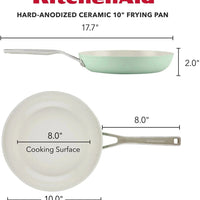 KitchenAid - 12.25"/31cm Pistachio Hard Anodized Ceramic Fry Pan - 84827-T