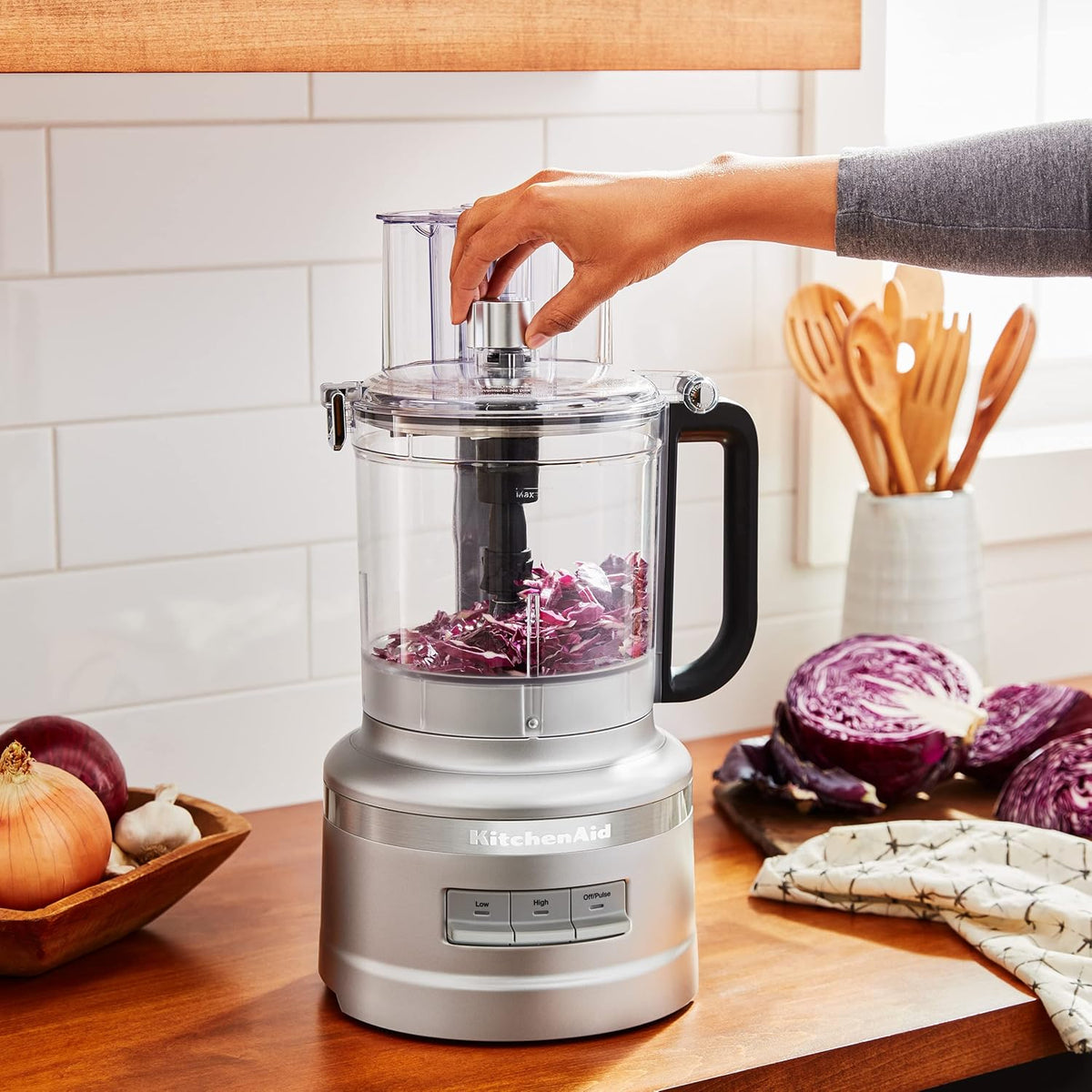 KitchenAid - 13-Cup Contour Silver Food Processor - KFP1317CU - DISCONTINUED