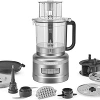 KitchenAid - 13-Cup Food Processor with Dicing Kit Contour Silver - KFP1319CU