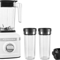 KitchenAid - 1.4 L K150 White 3 Speed Ice Crushing Blender with 2 Personal Blender Jars - KSB1332WH