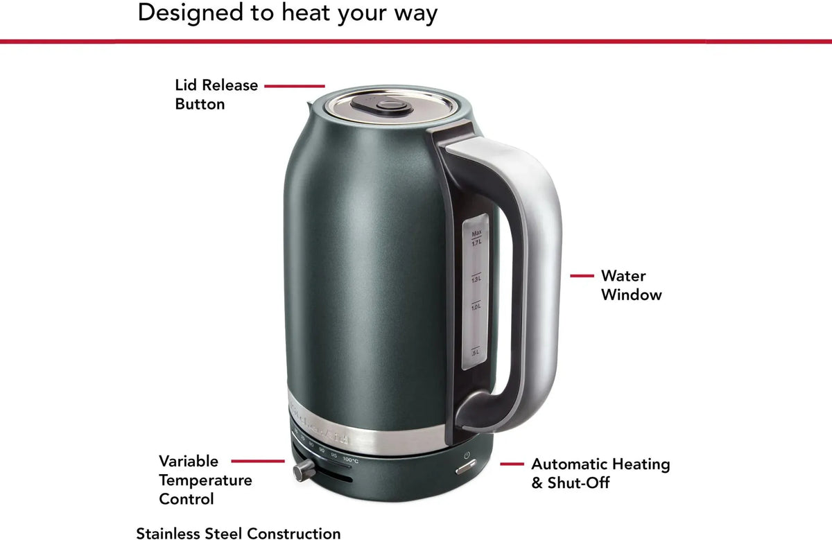 KitchenAid - 1.7 L Juniper Electric Kettle - KEK1701JP