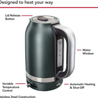 KitchenAid - 1.7 L Juniper Electric Kettle - KEK1701JP