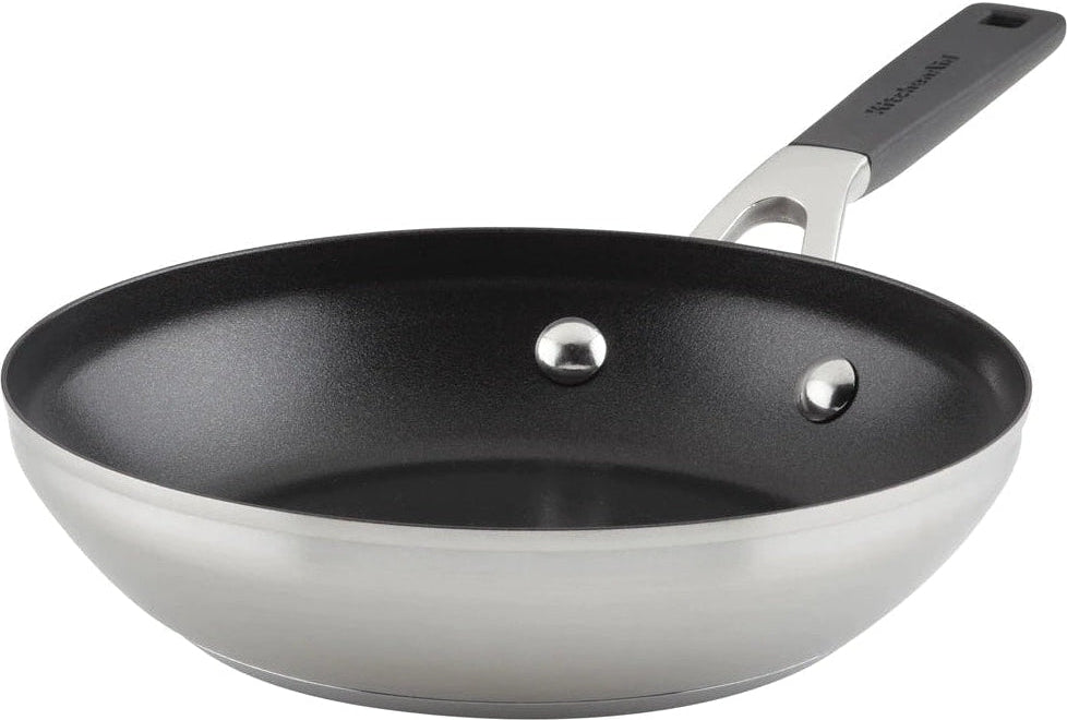 KitchenAid - 2 PC Brushed Stainless Steel Nonstick Frying Pan Set - 71023