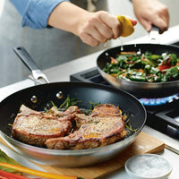 KitchenAid - 2 PC Brushed Stainless Steel Nonstick Frying Pan Set - 71023