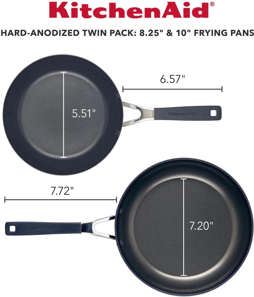 KitchenAid - 2 PC Hard Anodized Nonstick Frying Pan Set - 84803-TF05