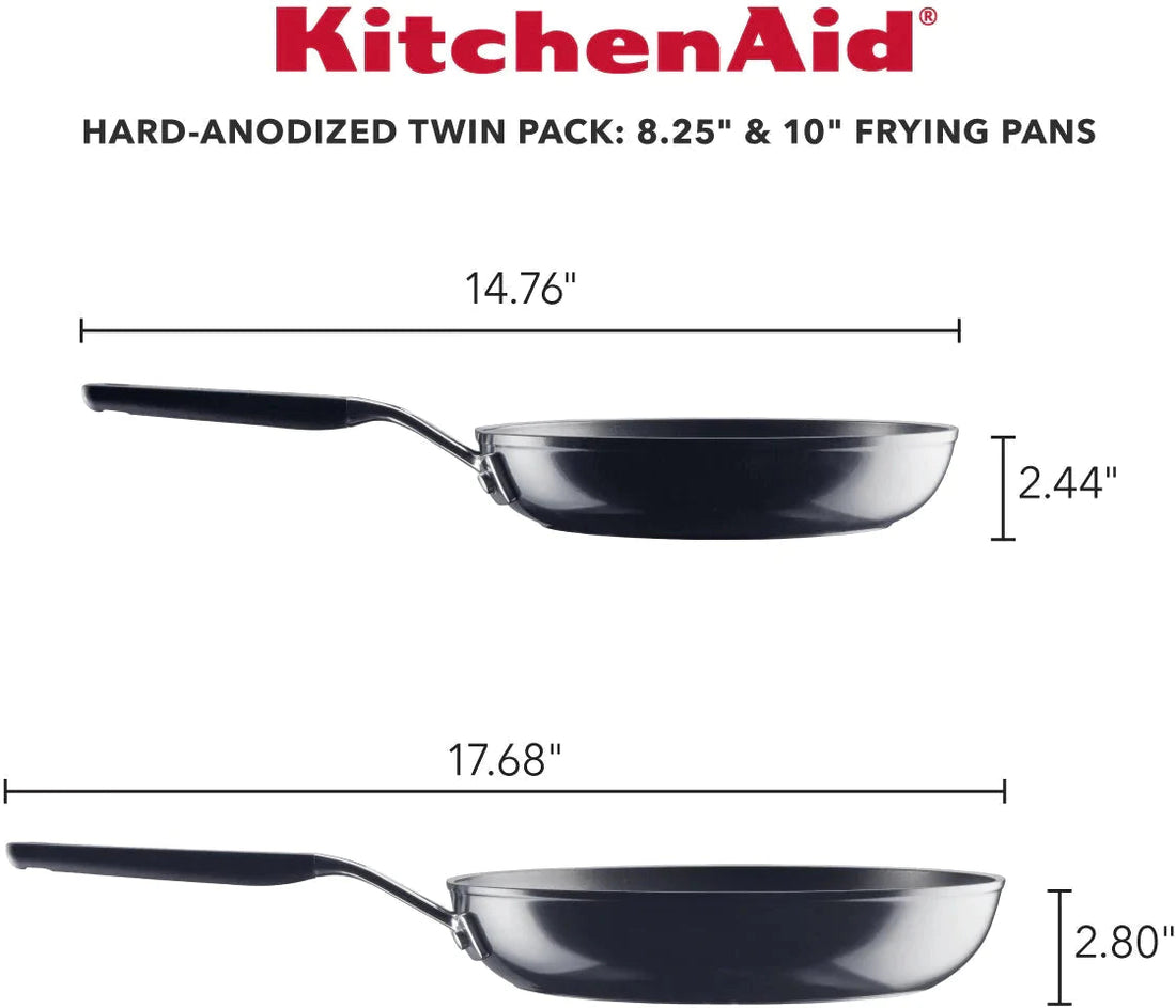 KitchenAid - 2 PC Hard Anodized Nonstick Frying Pan Set - 84803-TF05 - DISCONTINUED