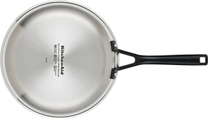 KitchenAid - 2 Pack, 5-Ply Clad Polished Stainless Steel Fry Pan Set - 30051-TF05