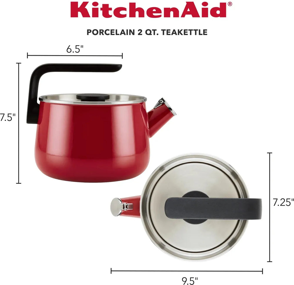 KitchenAid - 2 QT EOS Red Enamel-On-Steel Kettle - 48749-S - DISCONTINUED