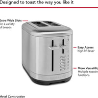 KitchenAid - 2 Slice Brushed Stainless Steel Toaster - KMT2109SX