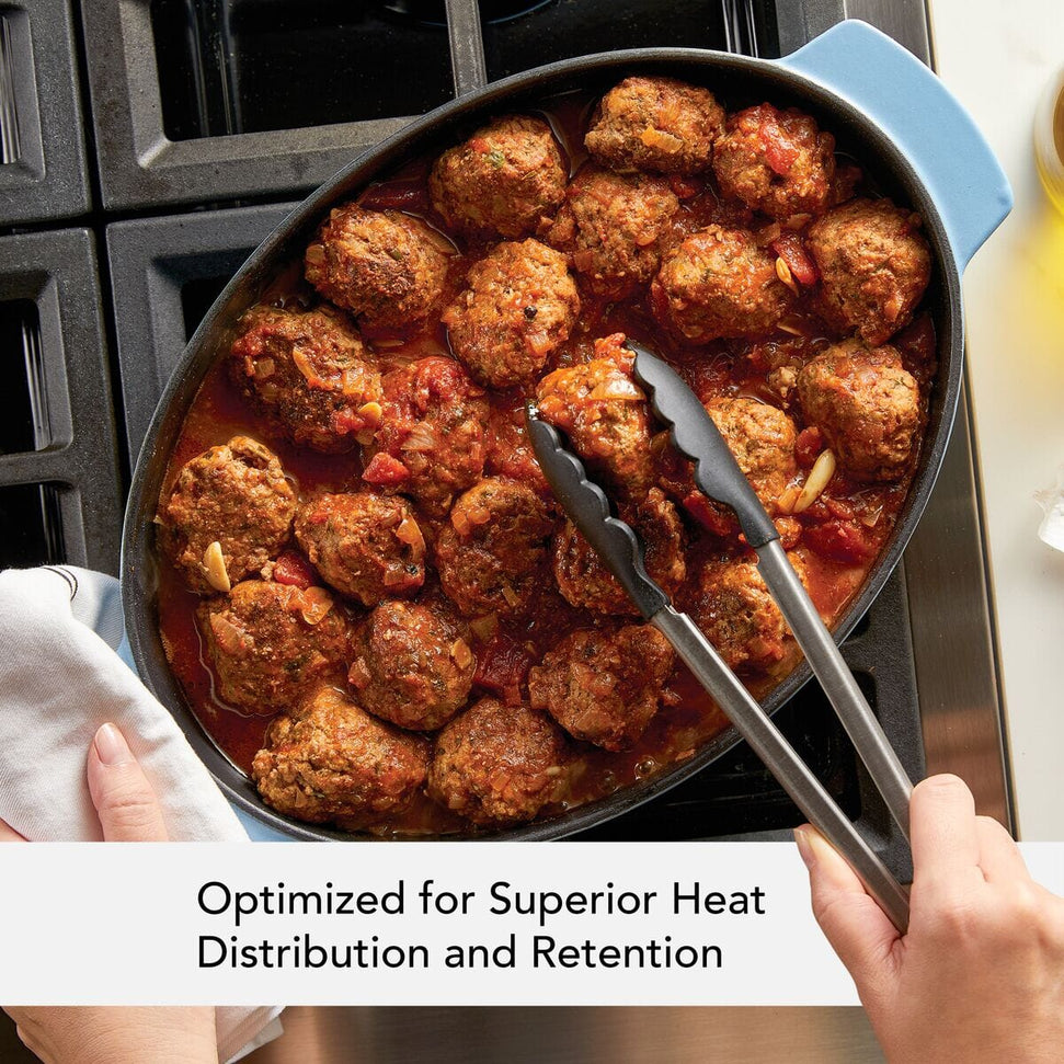 KitchenAid - 2.5" QT Blue Velvet Enameled Cast Iron Au Gratin Roasting Pan - 48689-CF05