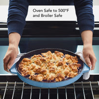 KitchenAid - 2.5" QT Blue Velvet Enameled Cast Iron Au Gratin Roasting Pan - 48689-CF05