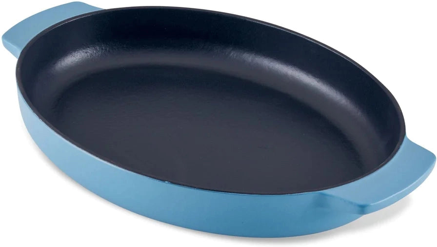 KitchenAid - 2.5" QT Blue Velvet Enameled Cast Iron Au Gratin Roasting Pan - 48689-CF05