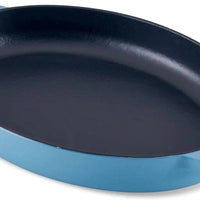 KitchenAid - 2.5" QT Blue Velvet Enameled Cast Iron Au Gratin Roasting Pan - 48689-CF05