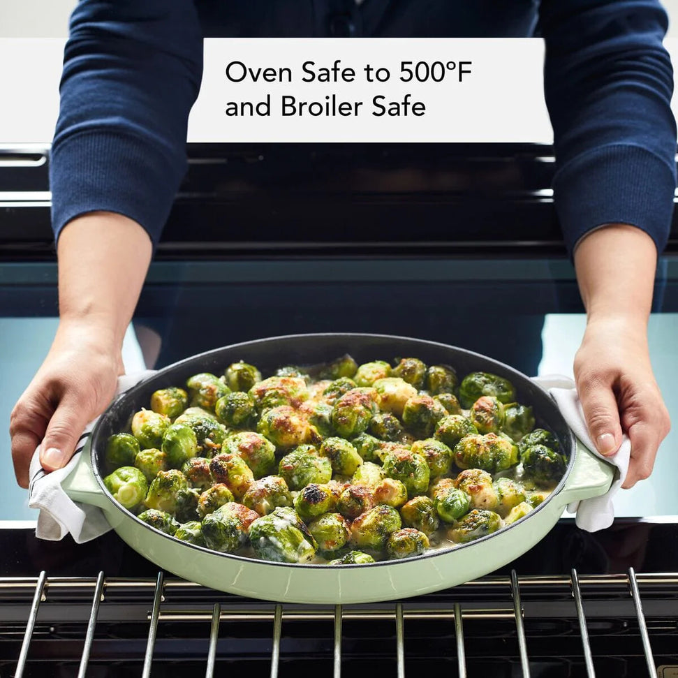 KitchenAid - 2.5" QT Pistachio Enameled Cast Iron Au Gratin Roasting Pan - 48690-CF05