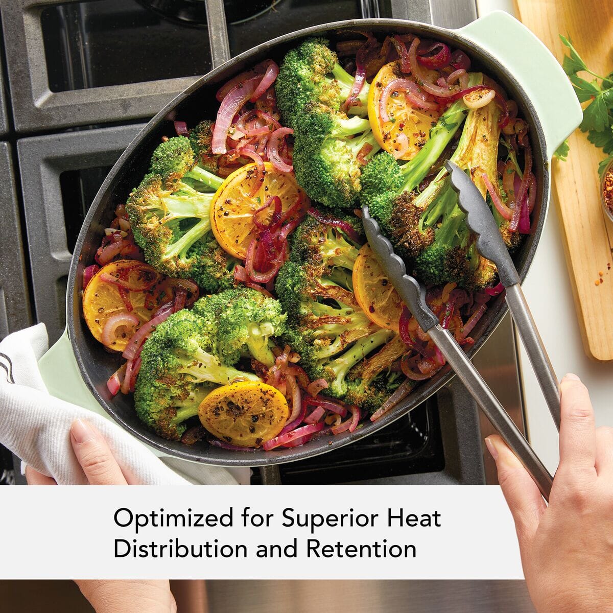 KitchenAid - 2.5" QT Pistachio Enameled Cast Iron Au Gratin Roasting Pan - 48690-CF05 - DISCONTINUED