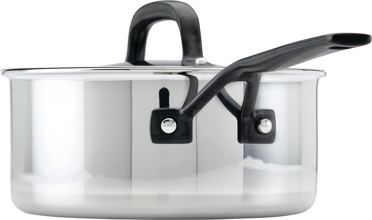 KitchenAid - 3 QT 5-Ply Clad Stainless Steel Covered Saucepan - 30050