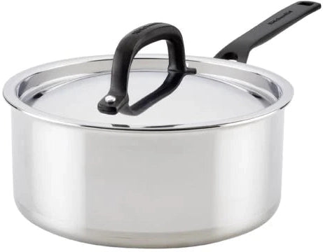 KitchenAid - 3 QT 5-Ply Clad Stainless Steel Covered Saucepan - 30050