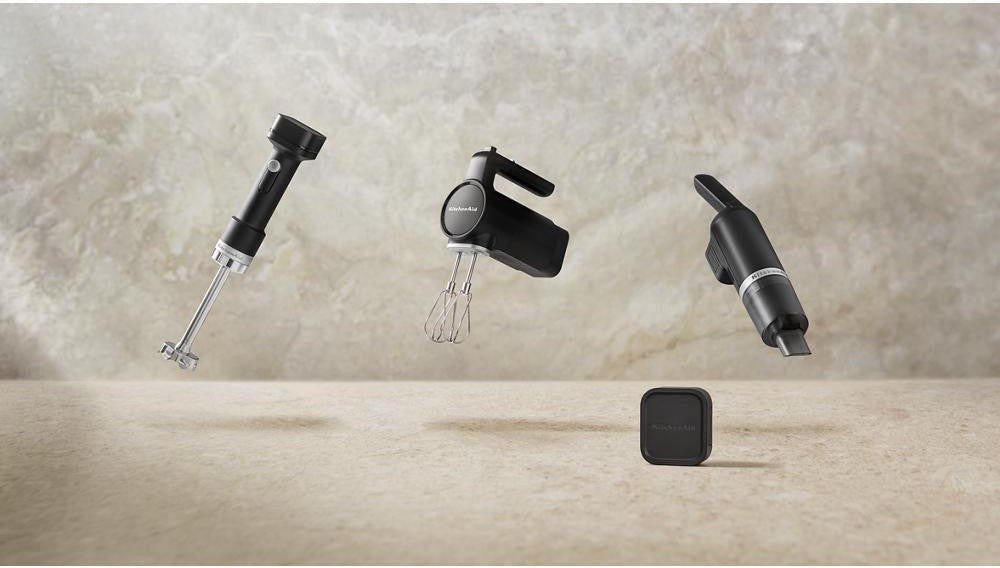 KitchenAid - 3 Speed Black Matte Cordless Hand Blender - Battery Included - KHBRV71BM