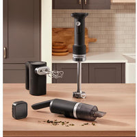 KitchenAid - 3 Speed Black Matte Cordless Hand Blender - Battery Included - KHBRV71BM